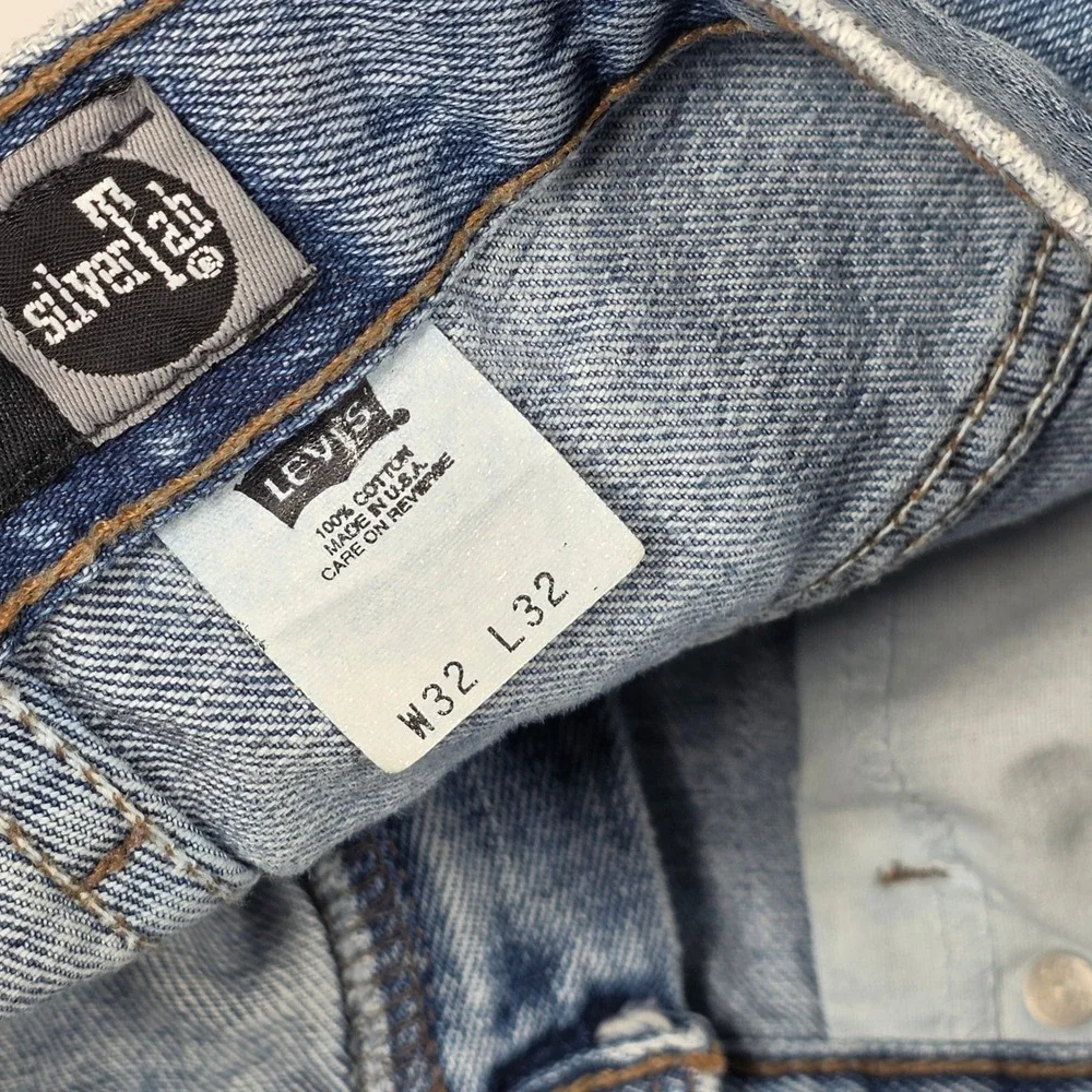 Levi's SilverTab Straight‎ and Loose Mens Jeans 32x32 Medium Wash Blue Denim